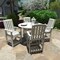 Highwood Usa Lehigh 5pc Round Counter Height Outdoor Patio Furniture Dining Set AD-CNL48-WHE - alternate 2